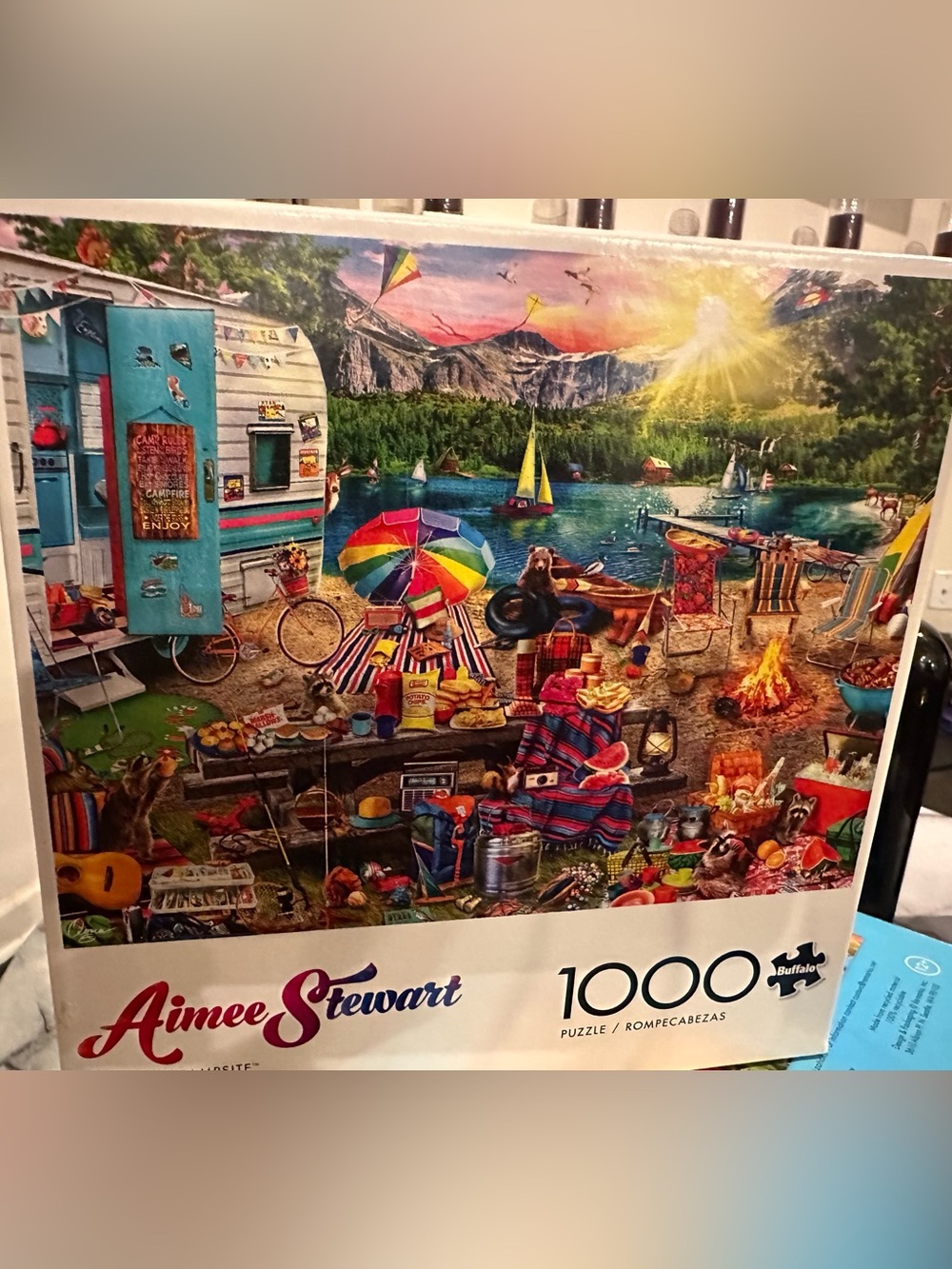 Buffalo David Bitton Aimee Stewart Lakeside Camping Puzzle - Multicolor Brights